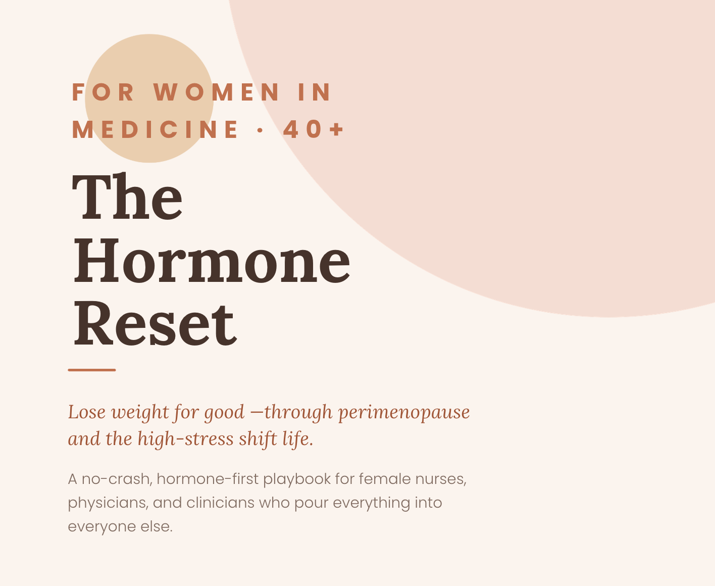 The Hormone Reset — Weight Loss Guide for Women in Healthcare Over 40